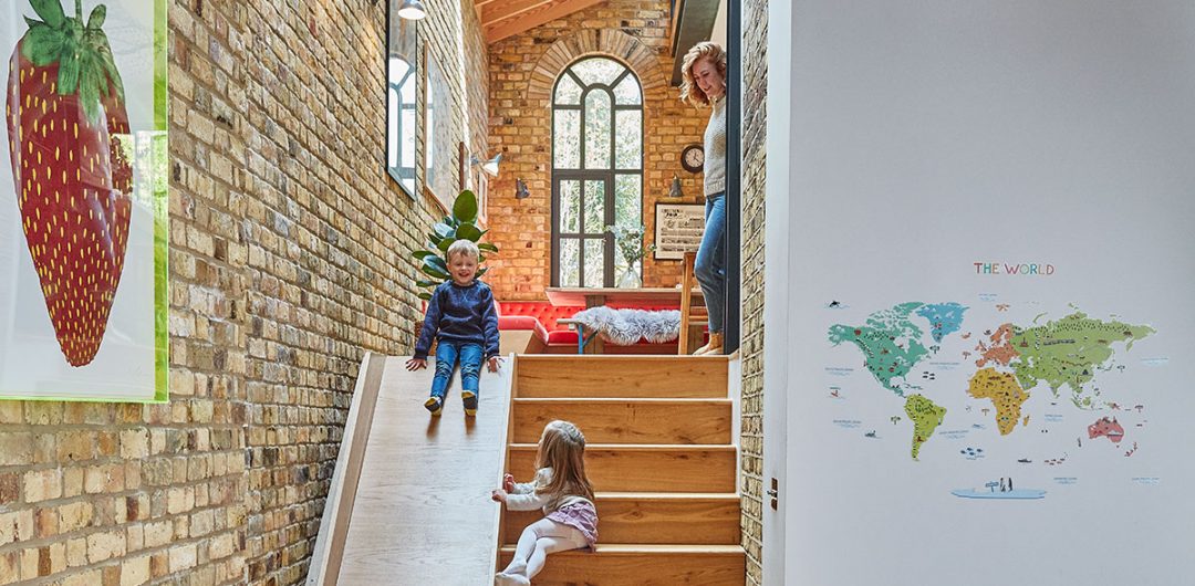 an indoor slide