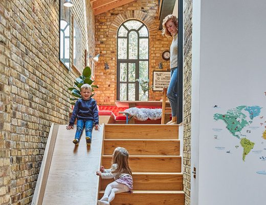 an indoor slide