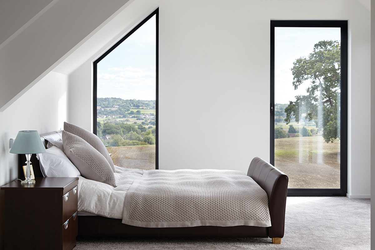 Loft conversion with floor-to-ceiling windows
