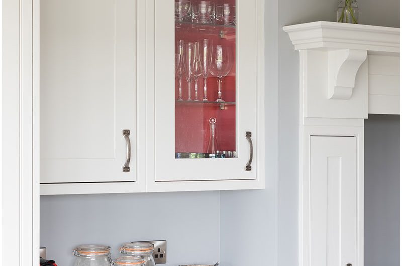 white painted cabinetry