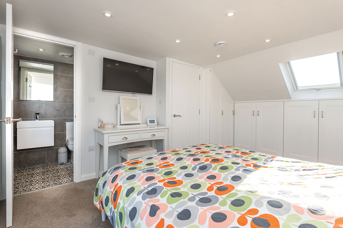 Small loft conversion with ensuite bathroom