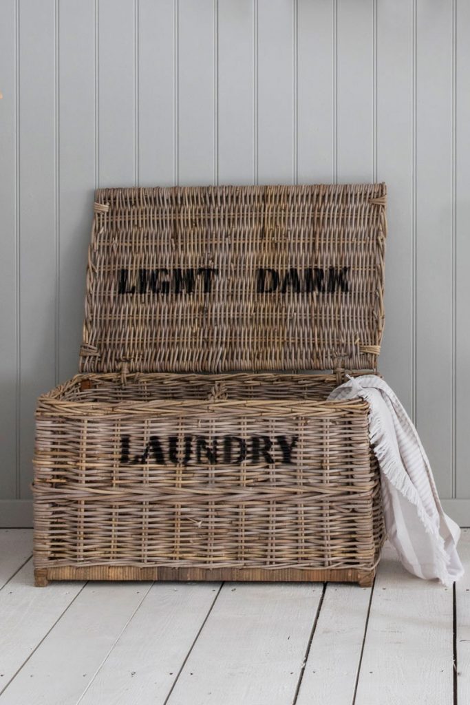 Rattan laundry basket