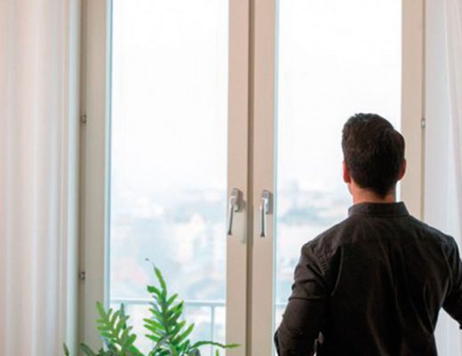 a person looking at air pollution