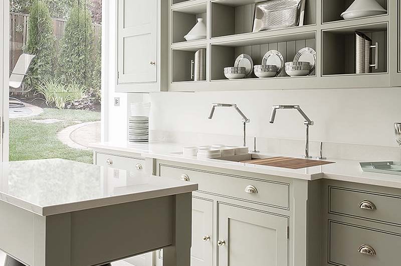 pale units in light kitchen