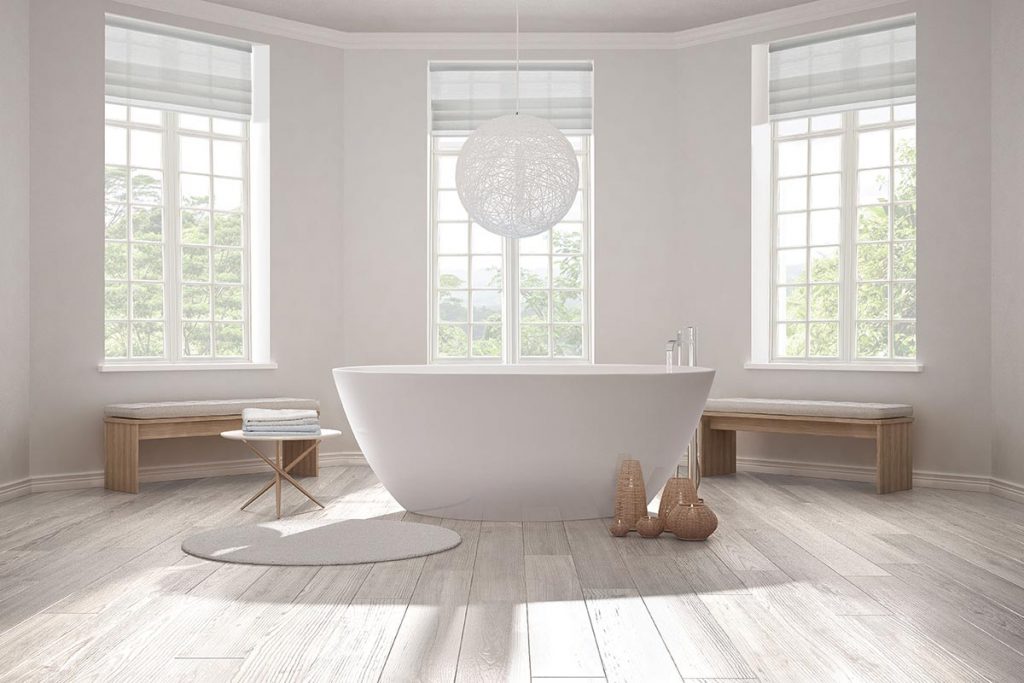 white roll top tub