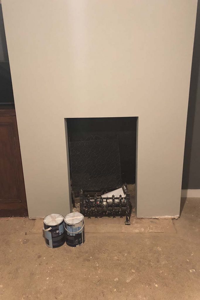 a fireplace