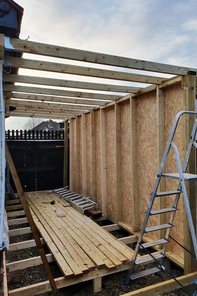 Side-extension building process