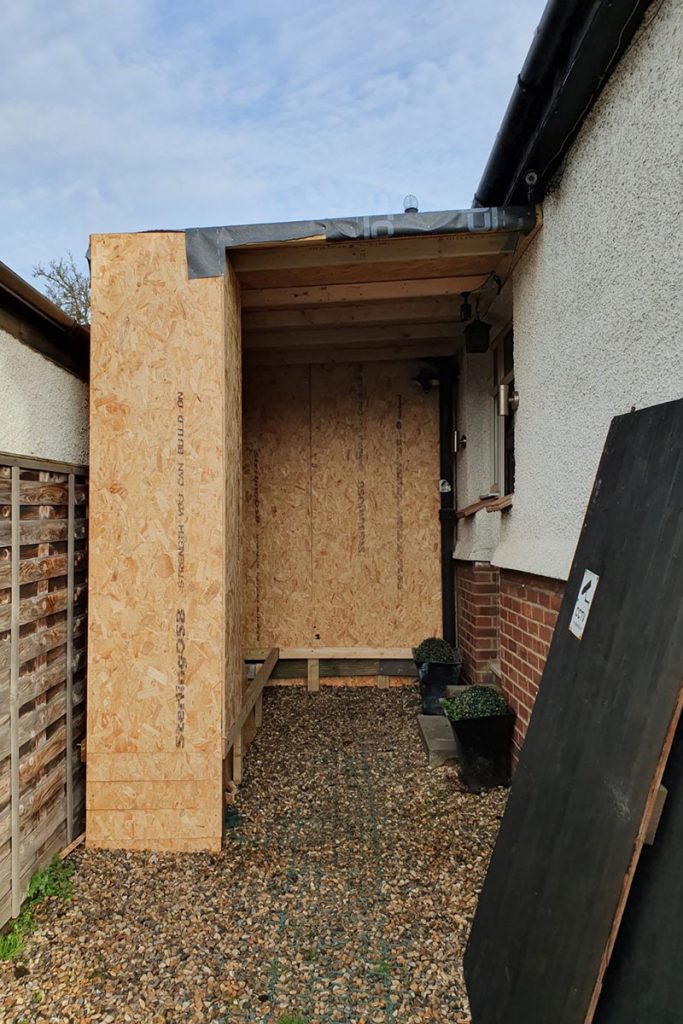 Side-extension built porch