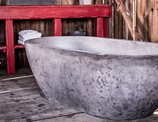 Concrete bathtub