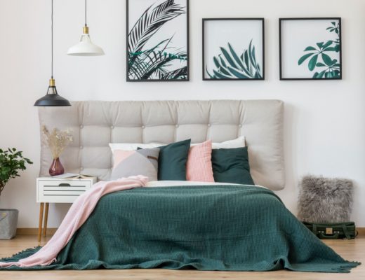 Pink and Green bedroom