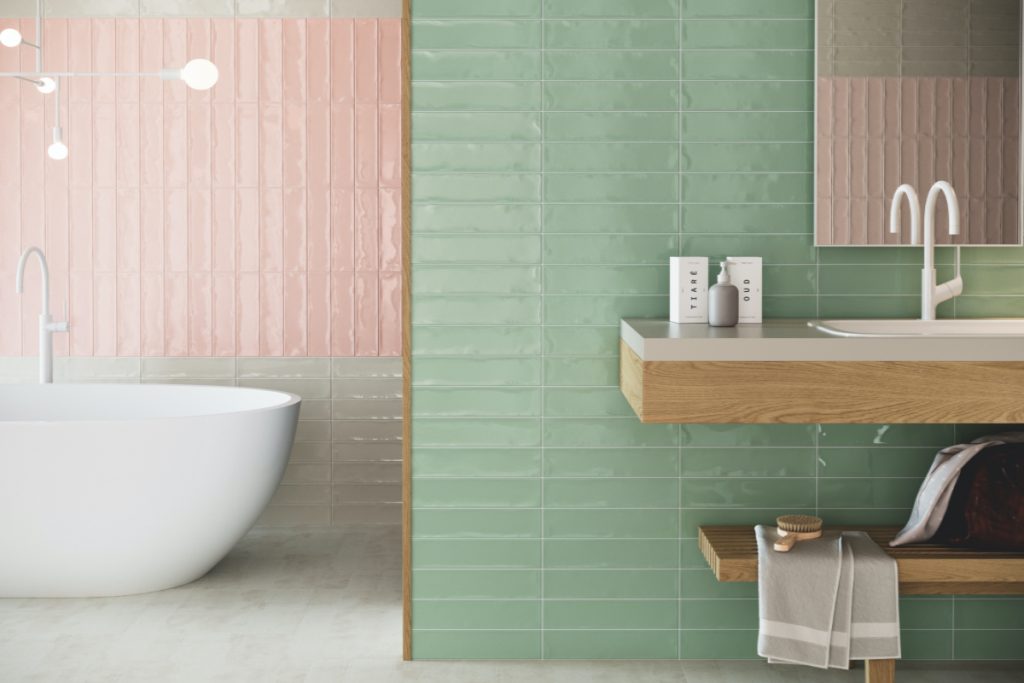 pink and green