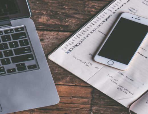 a calculator and laptop
