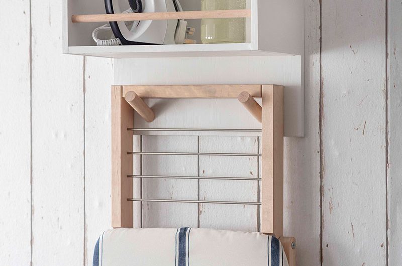 an ironing shelf