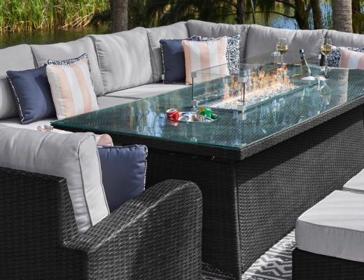 Outdoor heating with sofas