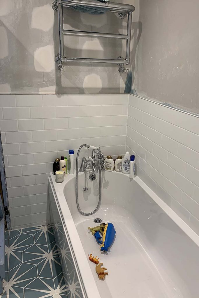 Tiling a bathroom