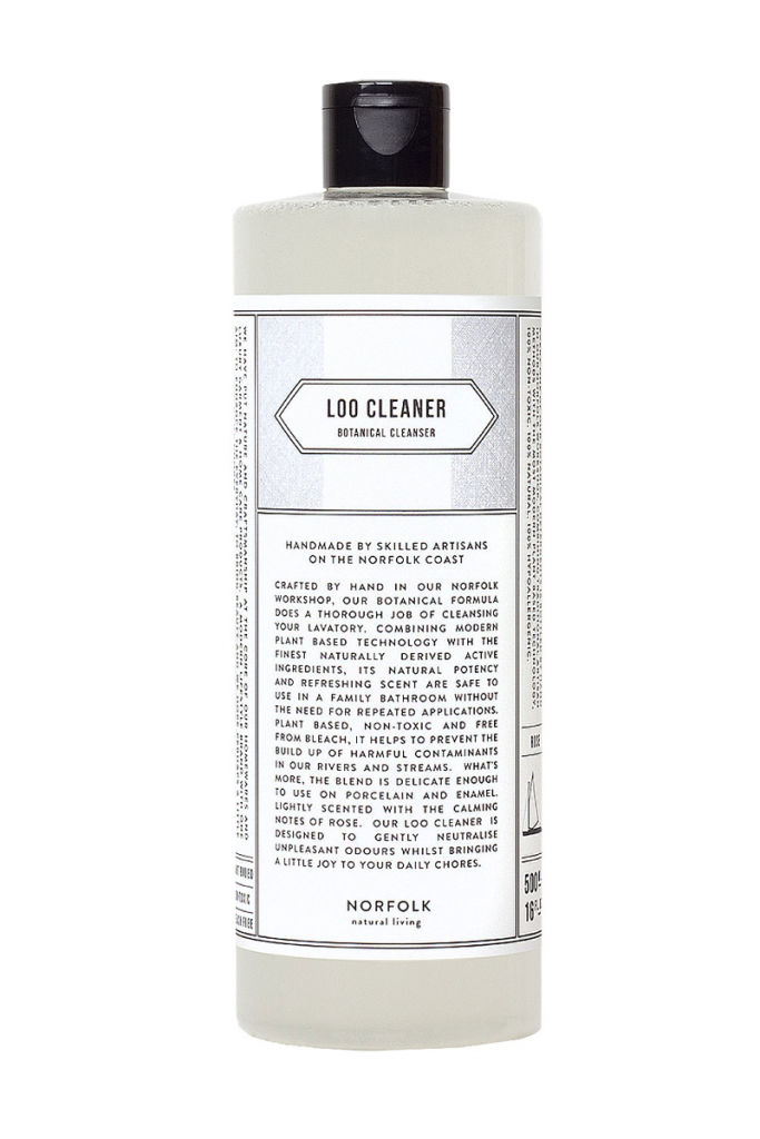 a bottle of Norfolk Natural Living loo spray