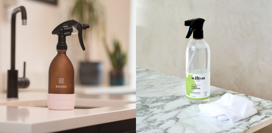 a selection of sustainable cleaning products