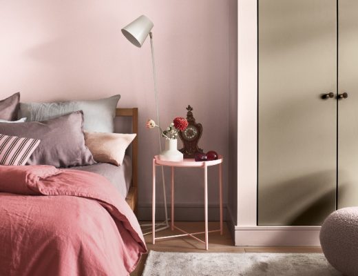 Dusky pink bedroom