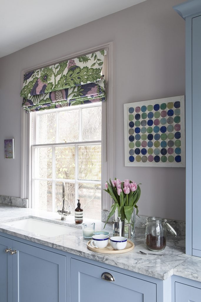 blue cabinets