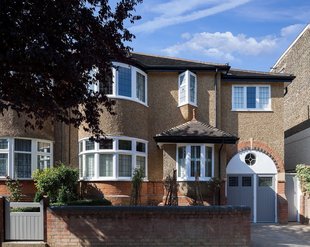 the outside of a semi-detached house