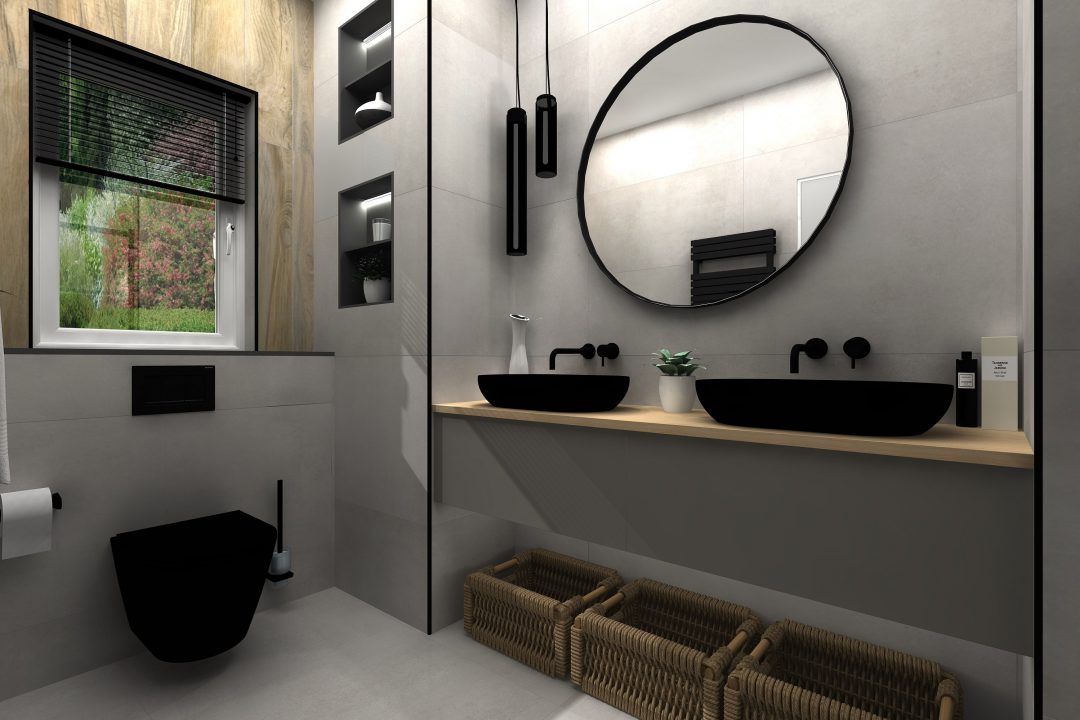 a bathroom full of neutral colour