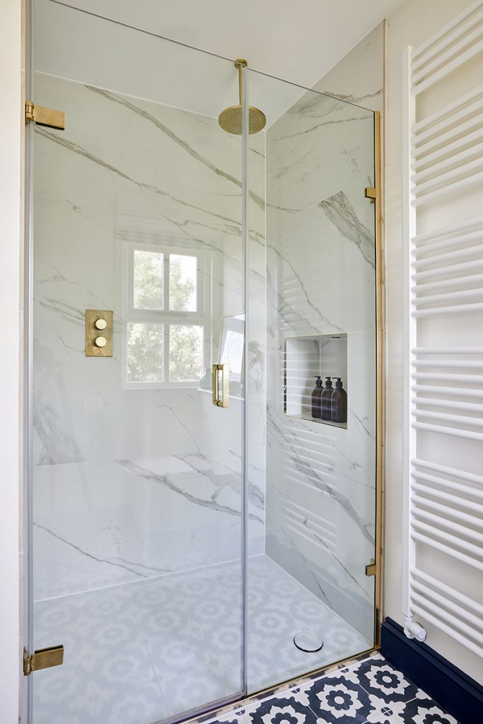 a shower room which is part of loft conversion ideas