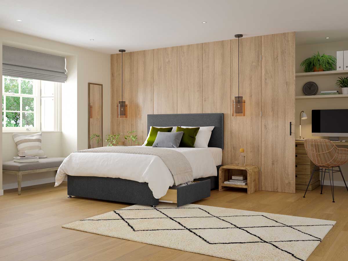 a stunning guest bedroom