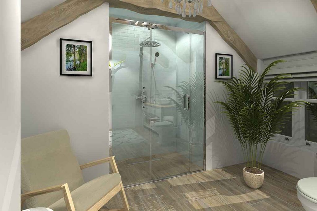 BW shower side