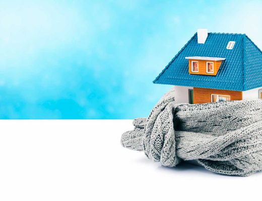 a house with a scarf wrapped around it