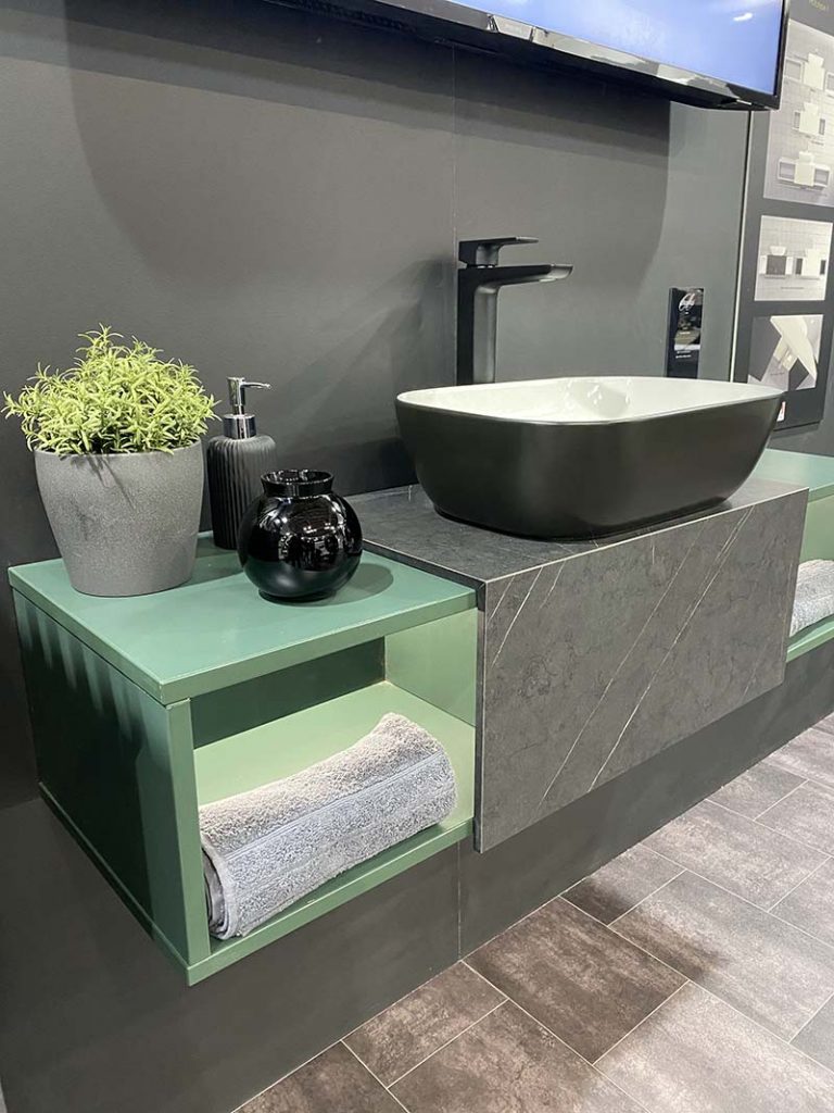 green bathroom