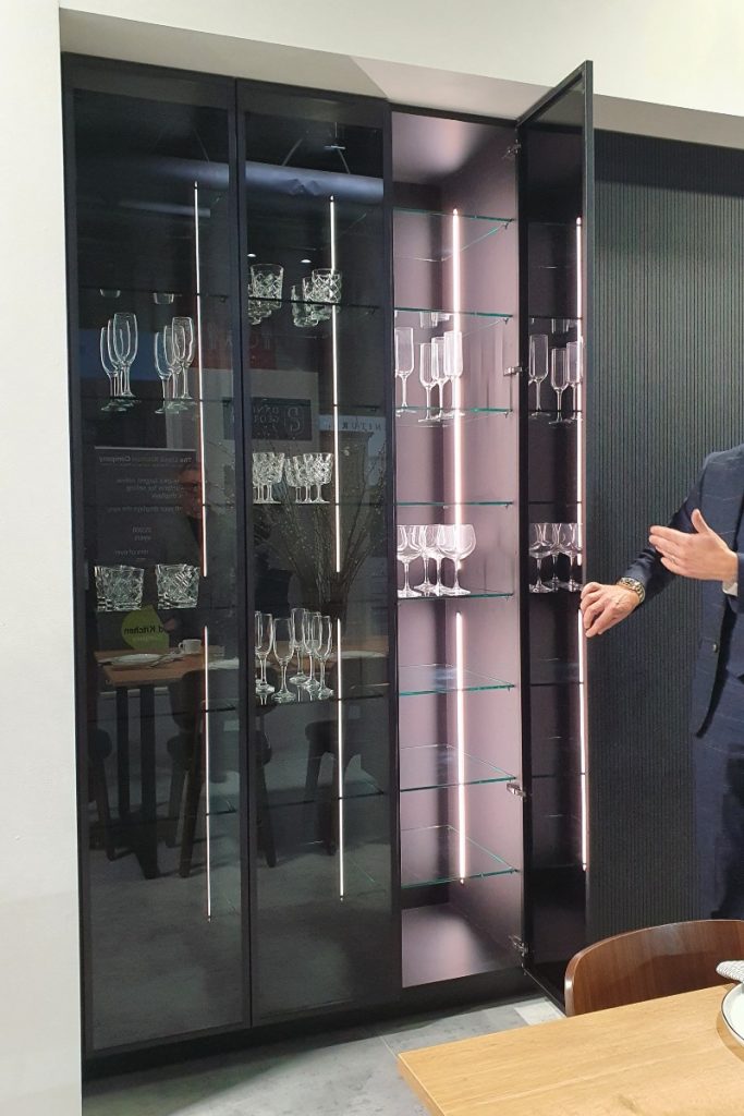 smoked glass cabinets